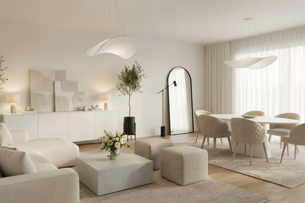 Pantone 2026 ‘Cloud Dancer’  Why the New “White” is Perfect for Dubai Interiors